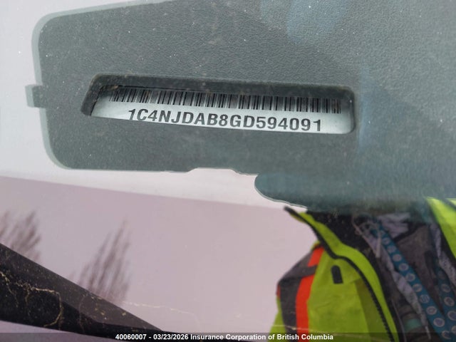 40060007 :رقم المزاد ، 1C4NJDAB8GD594091 vin ، 2016 Jeep Compass Sport مزاد بيع