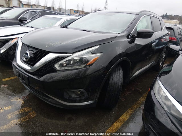 5N1AZ2MH9JN133619 Nissan Murano S/sl/sv/platinum