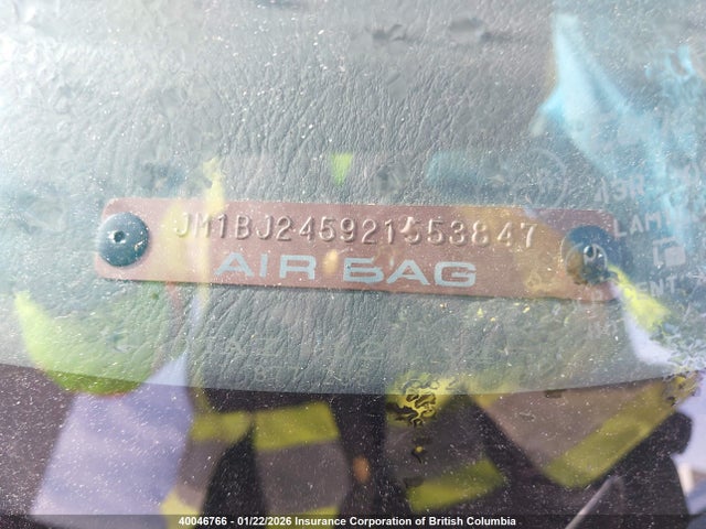 Aukcja sprzedaży 2002 Mazda Protege Pr5, vin: JM1BJ245921553847, numer aukcji: 40046766