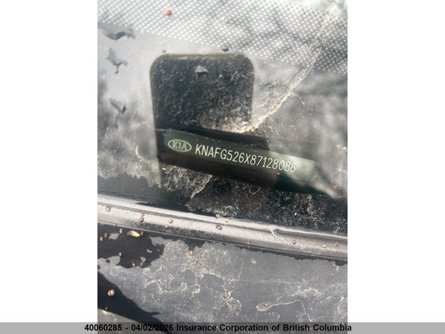40060285 :رقم المزاد ، KNAFG526X87128086 vin ، 2008 Kia Rondo مزاد بيع