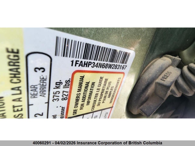 Продаж на аукціоні авто 2008 Ford Focus, vin: 1FAHP34N68W283167, номер лоту: 40060291