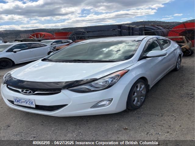 40060298 :رقم المزاد ، 5NPDH4AE6DH218092 vin ، 2013 Hyundai Elantra Gls/limited مزاد بيع