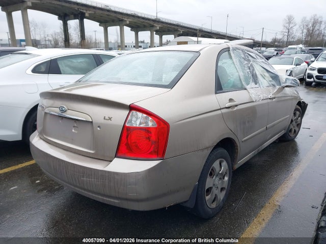 40057090 :رقم المزاد ، KNAFE121355134077 vin ، 2005 Kia Spectra Lx/ex مزاد بيع