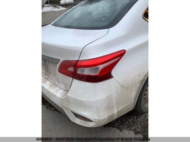 2017 Nissan Sentra 1.8 S/1.8 Sl/1.8 Sv მანქანა იყიდება აუქციონზე, vin: 3N1AB7AP2HL663591, აუქციონის ნომერი: 40060533