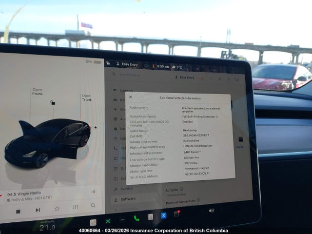 40060664 :رقم المزاد ، 5YJ3E1EA0PF431679 vin ، 2023 Tesla Model 3 مزاد بيع