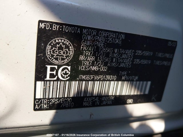 JTMGB3FV6PD139310 Toyota Rav4 Prime Xse