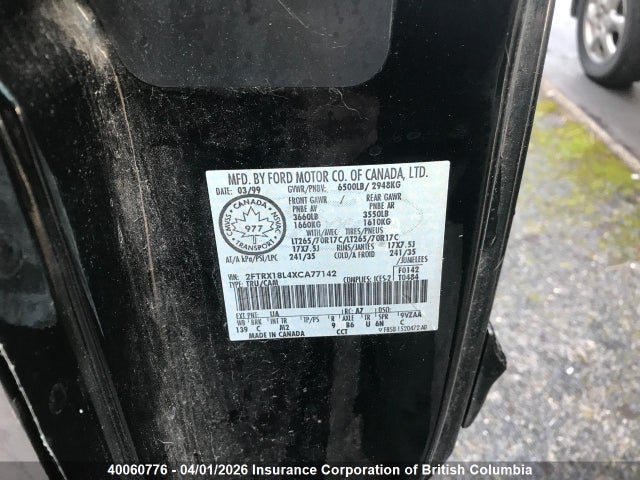 Aukcja sprzedaży 1999 Ford F150, vin: 2FTRX18L4XCA77142, numer aukcji: 40060776