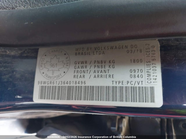 Продажа на аукционе авто 2006 Volkswagen Golf, vin: 9BWGR61J364018496, номер лота: 40060806