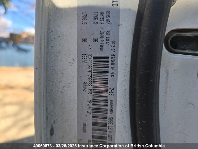 Продаж на аукціоні авто 2015 Dodge Journey Se, vin: 3C4PDCAB7FT733789, номер лоту: 40060873