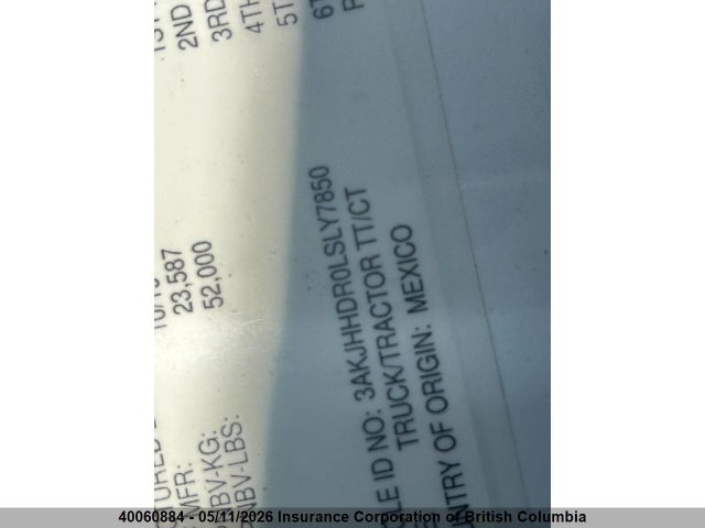 Продажа на аукционе авто 2020 Freightliner New Cascadia 126, vin: 3AKJHHDR0LSLY7850, номер лота: 40060884