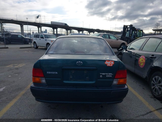 40060999 :رقم المزاد ، JT2BC53L6T0120773 vin ، 1996 Toyota Tercel Dx مزاد بيع