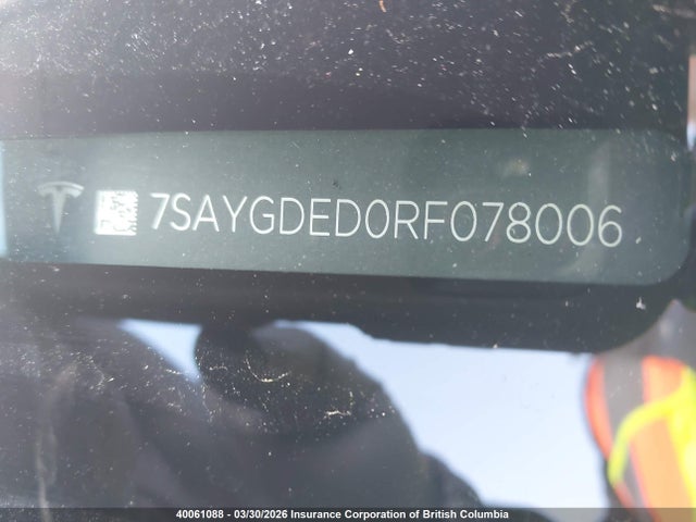 7SAYGDED0RF078006 Tesla Model Y