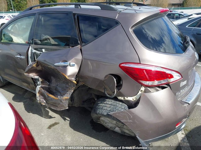 2012 Nissan Murano S/sl/le მანქანა იყიდება აუქციონზე, vin: JN8AZ1MW3CW224139, აუქციონის ნომერი: 40052979