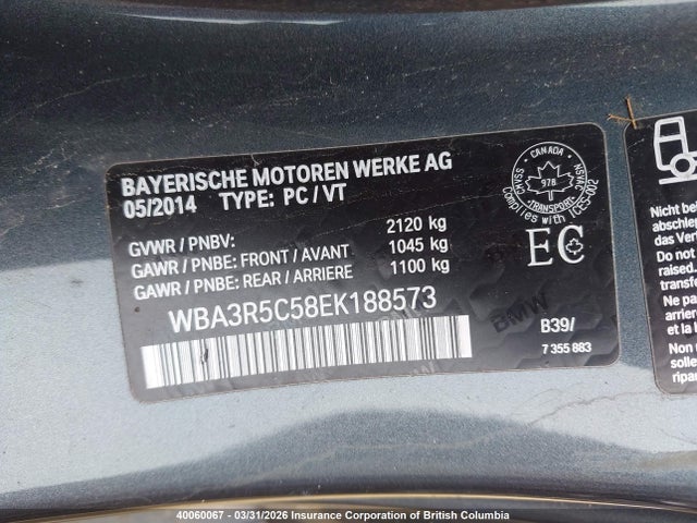 Продажа на аукционе авто 2014 Bmw 435 Xi, vin: WBA3R5C58EK188573, номер лота: 40060067