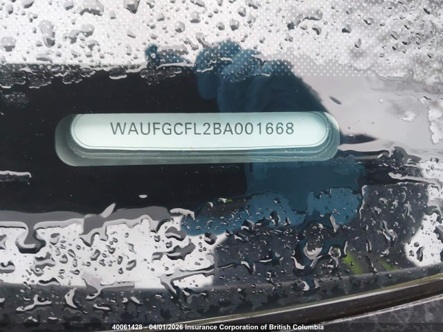 40061428 :رقم المزاد ، WAUFGCFL2BA001668 vin ، 2011 Audi S4 مزاد بيع