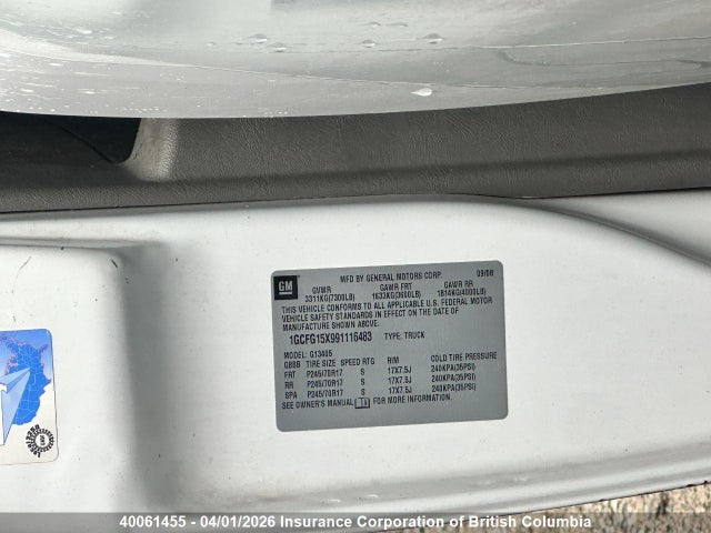 Продаж на аукціоні авто 2009 Chevrolet Express G1500, vin: 1GCFG15X991116483, номер лоту: 40061455