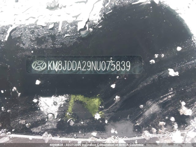 Продаж на аукціоні авто 2022 Hyundai Tucson Luxury/ultimate, vin: KM8JDDA29NU075839, номер лоту: 40060638