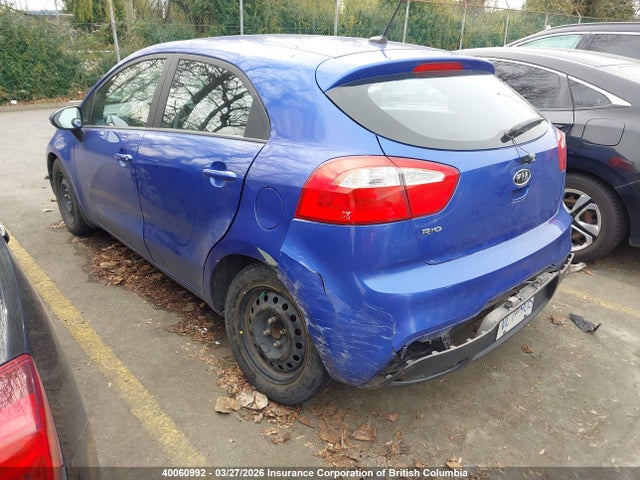 2012 Kia Rio Lx მანქანა იყიდება აუქციონზე, vin: KNADM5A39C6708953, აუქციონის ნომერი: 40060992