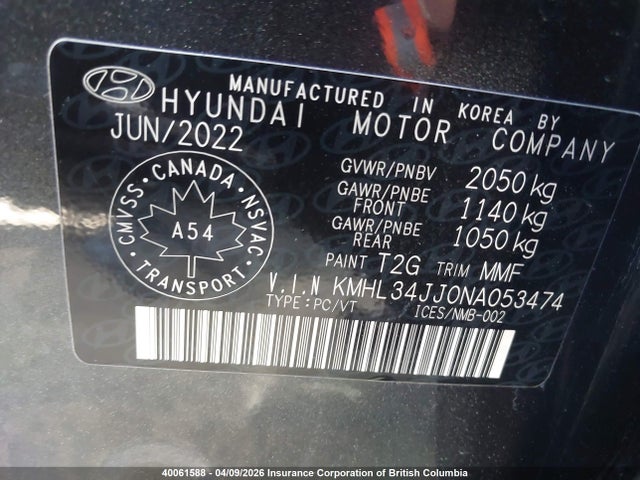 KMHL34JJ0NA053474 Hyundai Sonata Hybrid/sel