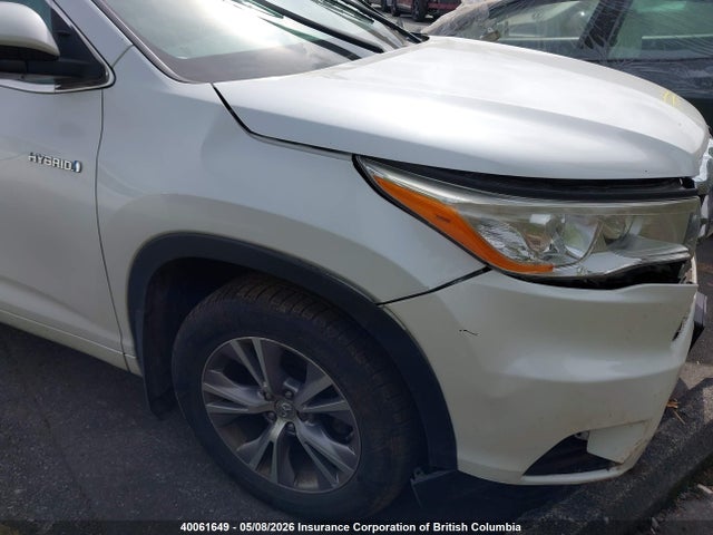 2015 Toyota Highlander Hybrid Hybrid მანქანა იყიდება აუქციონზე, vin: 5TDBCRFH2FS013680, აუქციონის ნომერი: 40061649