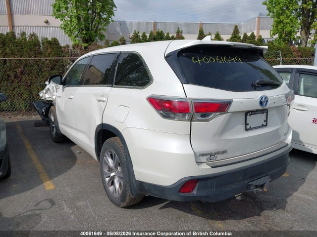 2015 Toyota Highlander Hybrid Hybrid მანქანა იყიდება აუქციონზე, vin: 5TDBCRFH2FS013680, აუქციონის ნომერი: 40061649