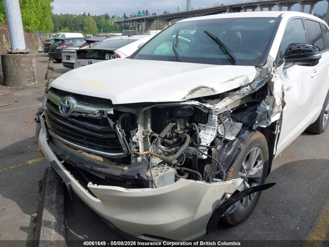 2015 Toyota Highlander Hybrid Hybrid მანქანა იყიდება აუქციონზე, vin: 5TDBCRFH2FS013680, აუქციონის ნომერი: 40061649