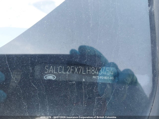 SALCL2FX7LH843454 Land Rover Discovery Sport Se R-dynamic