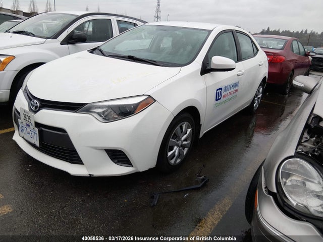 2016 Toyota Corolla L/le/le Pls/prm/s/s Pls მანქანა იყიდება აუქციონზე, vin: 2T1BURHE0GC685697, აუქციონის ნომერი: 40058536