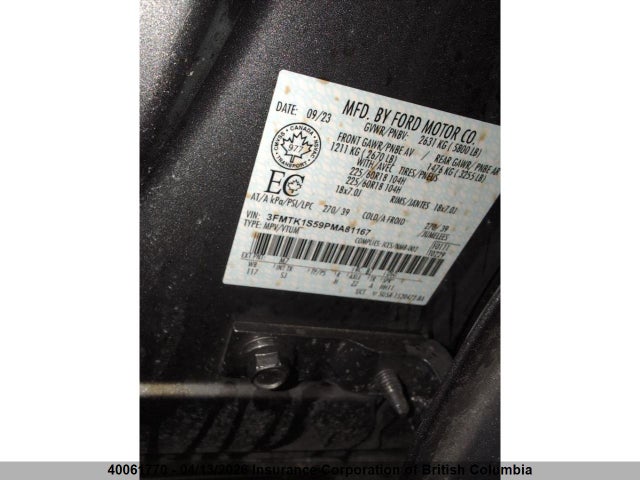 3FMTK1S59PMA81167 Ford Mustang Mach-e Select