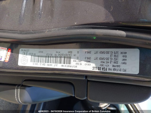 40062023 :رقم المزاد ، 1C4RJFBG7HC807949 vin ، 2017 Jeep Grand Cherokee Limited مزاد بيع