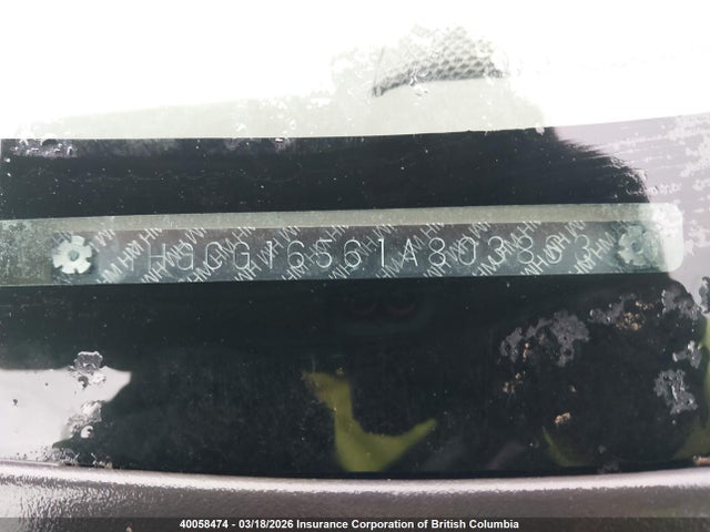 2001 Honda Accord Ex მანქანა იყიდება აუქციონზე, vin: 1HGCG16561A803863, აუქციონის ნომერი: 40058474