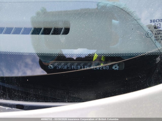 2001 Honda Civic Dx მანქანა იყიდება აუქციონზე, vin: 2HGES16311H924243, აუქციონის ნომერი: 40060702