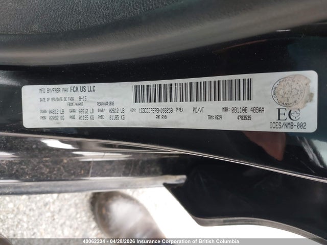 Aukcja sprzedaży 2016 Chrysler 200, vin: 1C3CCCAB7GN103259, numer aukcji: 40062234