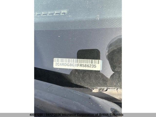 2C4RDGBGXFR586235 Dodge Grand Caravan Se