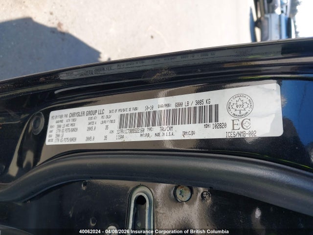 Aukcja sprzedaży 2011 Dodge Ram 1500, vin: 1D7RV1CT9BS522160, numer aukcji: 40062024
