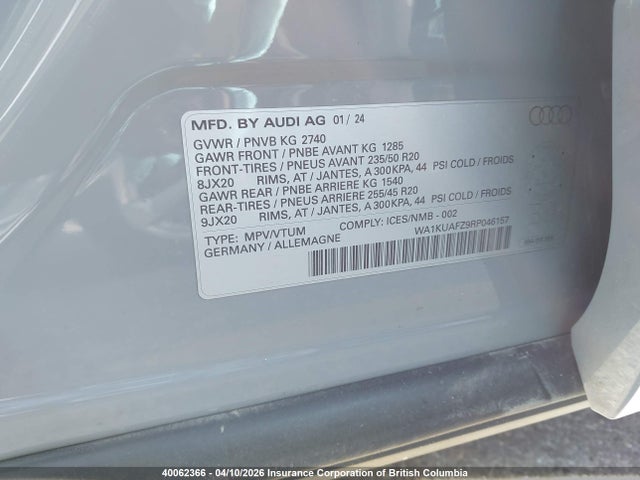 WA1KUAFZ9RP046157 Audi Q4 E-tron Premium
