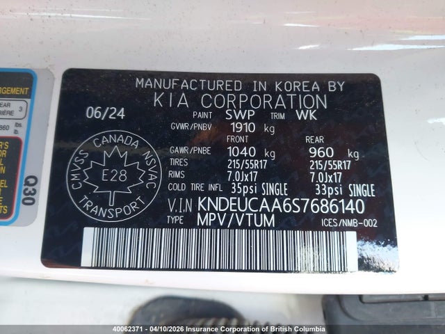 Aukcja sprzedaży 2025 Kia Seltos Ex, vin: KNDEUCAA6S7686140, numer aukcji: 40062371