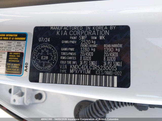 KIA EV6 2024 KNDC4DLC1R5230015 Image 9