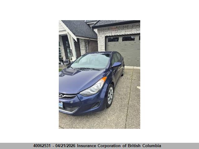 40062531 :رقم المزاد ، 5NPDH4AE1DH187656 vin ، 2013 Hyundai Elantra Gls/limited مزاد بيع