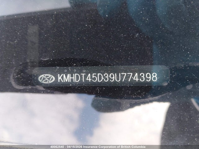 Продажа на аукционе авто 2009 Hyundai Elantra Gl, vin: KMHDT45D39U774398, номер лота: 40062540