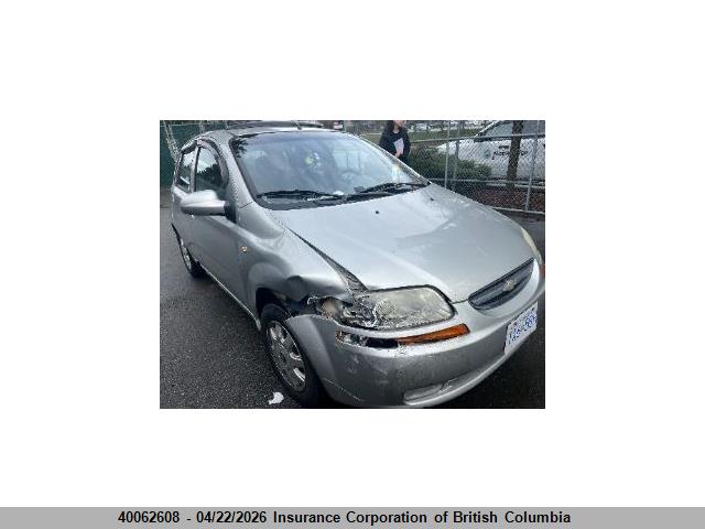 2005 Chevrolet Aveo მანქანა იყიდება აუქციონზე, vin: KL1TG62645B403706, აუქციონის ნომერი: 40062608