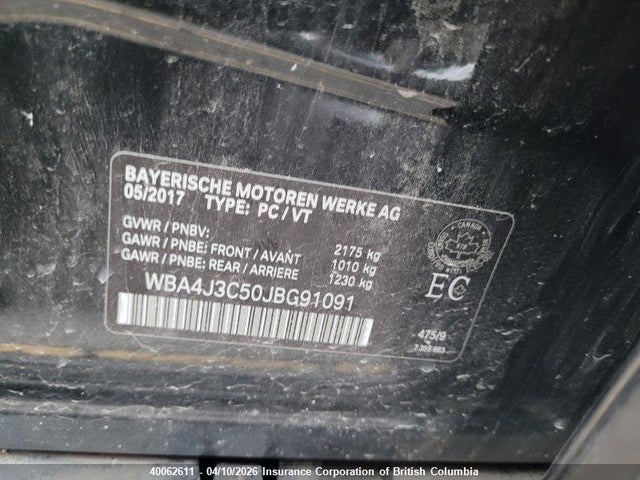 Aukcja sprzedaży 2018 Bmw 430i, vin: WBA4J3C50JBG91091, numer aukcji: 40062611