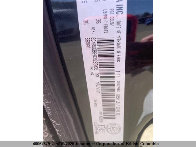 Aukcja sprzedaży 2012 Dodge Grand Caravan Se, vin: 2C4RDGBG4CR235039, numer aukcji: 40062679