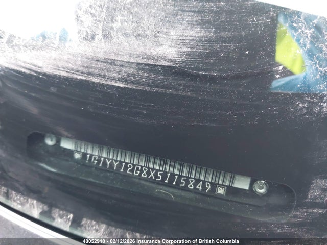 40052910 :رقم المزاد ، 1G1YY12G8X5115849 vin ، 1999 Chevrolet Corvette مزاد بيع