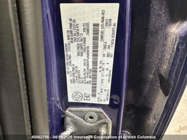 1FMCU9G9XFUA85016 Ford ESCAPE SE