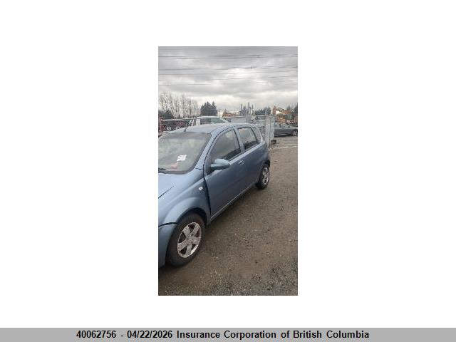 Aukcja sprzedaży 2006 Chevrolet Aveo, vin: KL1TD69656B606474, numer aukcji: 40062756