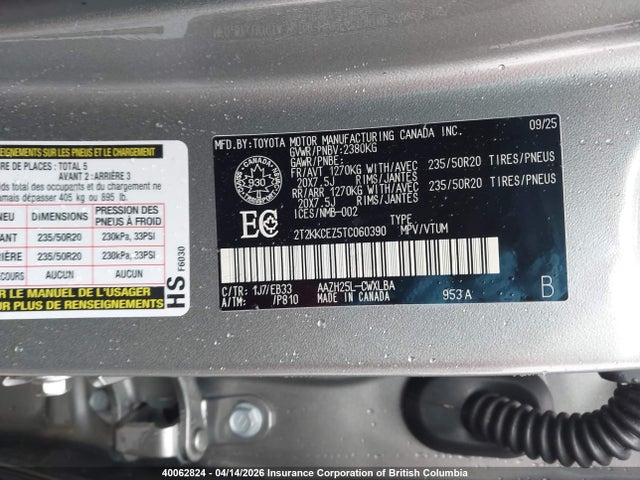 Aukcja sprzedaży 2026 Lexus Nx Nx 350h, vin: 2T2KKCEZ5TC060390, numer aukcji: 40062824