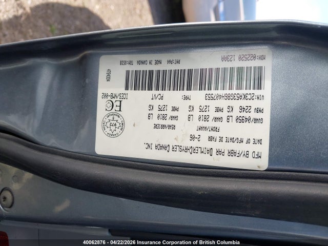 Aukcja sprzedaży 2006 Chrysler 300, vin: 2C3KA53G86H407553, numer aukcji: 40062876