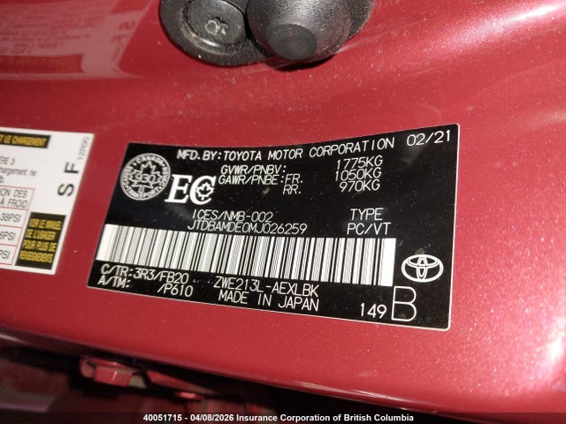 JTDBAMDE0MJ026259 Toyota Corolla