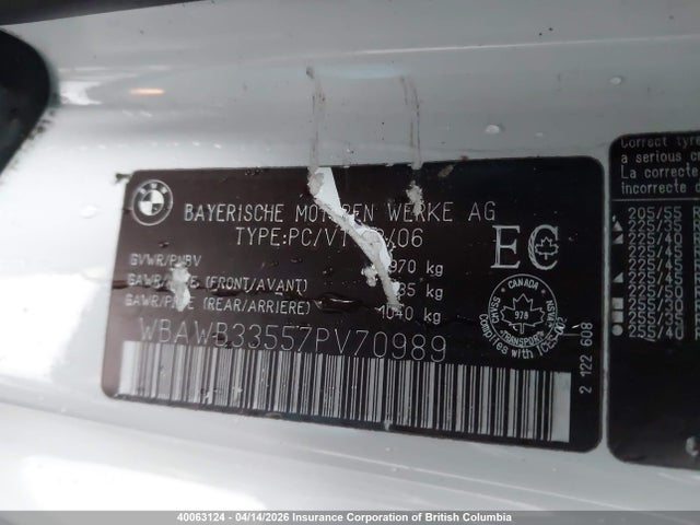 Aukcja sprzedaży 2007 Bmw 328i, vin: WBAWB33557PV70989, numer aukcji: 40063124